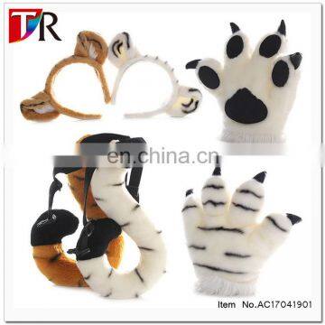 Custom plush toy children zoom souvenir tiger animal cosplay gloves animal claw gloves