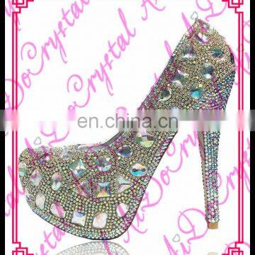 Aidocrystal 2016 New Model Ladies Fancy High Heel Crystal Sandals Shoes Fashion Sandals Shoes