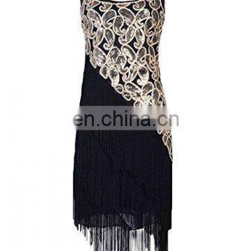 BestDance Women's 1920S Paisley Art Deco Sequin Tassel Glam Party Gatsby Dress OEM