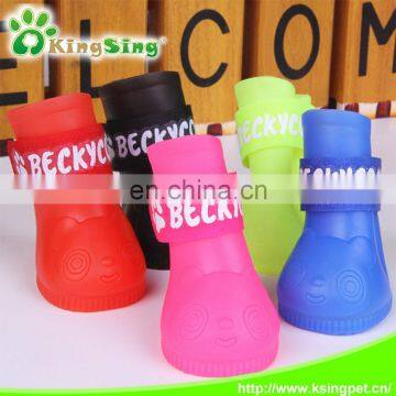 environmentally friendly resin pet rain boots dog shoes