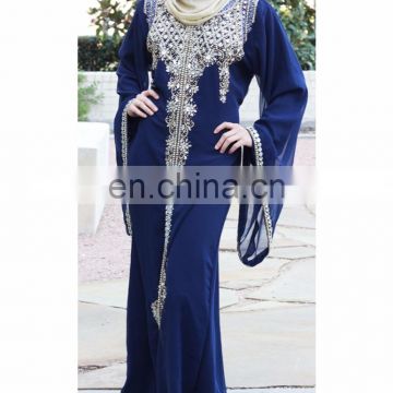 Sparkling georgette Kaftan embelished with elegant crystals decor party wear dress for women