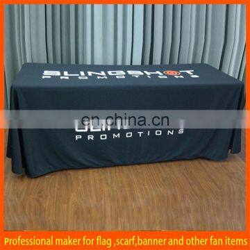 black polyester fitted stretch table cover