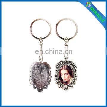 Miracle Oval Series Peacock Sublimation keyring