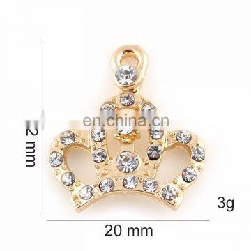 Jewelry Finding Wholesale Zinc Alloy Full Crystal Crown Charm For DIY photo-3