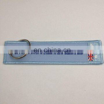 embroidered keychain/custom die cut keychains/key chain for print