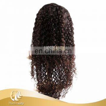 2017 New Arrival Top Quality Full Lace Wig, Raw Brazilian Human Hair Full Lace Wig Curly Wave