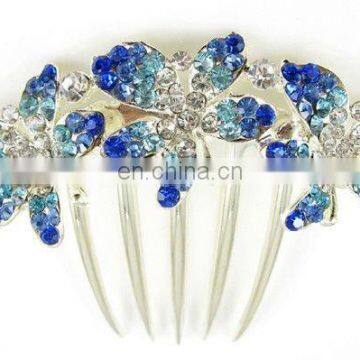 2013 newest fashion alloy rhinestone hair comb fork