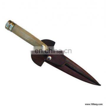 BONE KNIFE HANDLE AND ALPACA, STAINLESS STEEL SHEET 14CM SCHMIEDEN