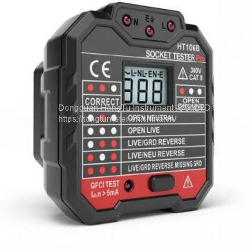 HT106D High Quality 110/230v EU Plug Socket Tester Socket Tester RCD