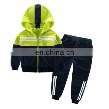 2020 New Children's Suit Sports Pants Cotton Color Matching Middle-aged Two-piece Boy coat Suit Set