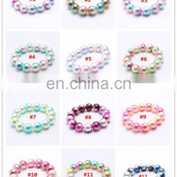 Girl Magnificent Bracelet Children Kids Mermaid Beads Bubblegum Jewelry 12Colors photo-2