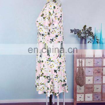 2019 Summer Family Outfits Floral V Neck Short Sleeve Mother and Daughter Long Maxi Dresses for Mom photo-5