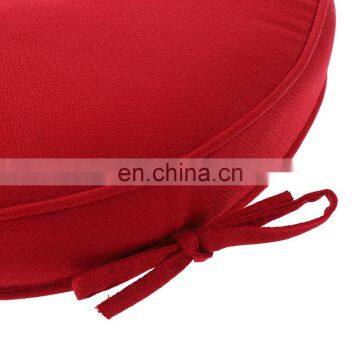 Home Decor Indoor/Outdoor Waterproof Solid Red Round Tufted Bistro Cushion With Ties photo-5