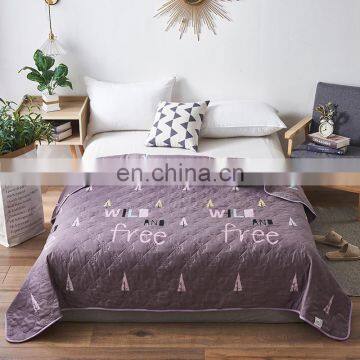2020 Summer New Product 100% Polyester Aloe Cotton Reactive Printing Floral Multi Size Various Design Summer Quilt Blanket photo-4