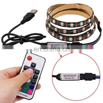 5V 5050 RGB LED Strip light TV backlight 1M 2M 3M with RF Wireless Remote TV Back Light