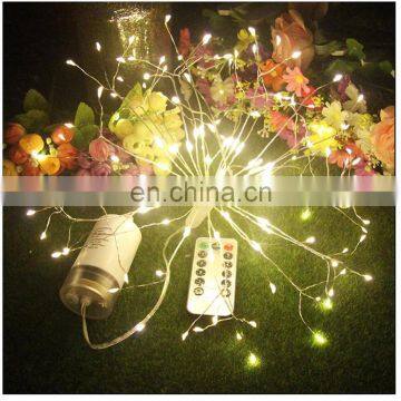Led Fairy Garland Twinkle Light Festival Hanging Firework Starburst Remote String Lights Christmas Wedding Outdoor Decor photo-5