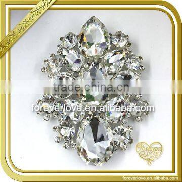 2016 Luxurious Style Clear Crystal wedding dress Brooch FB058