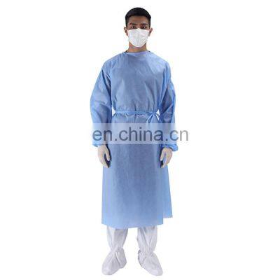 Antibacterial Hydrophobic Breathable Fabric No-dander Disposable Isolation Gown