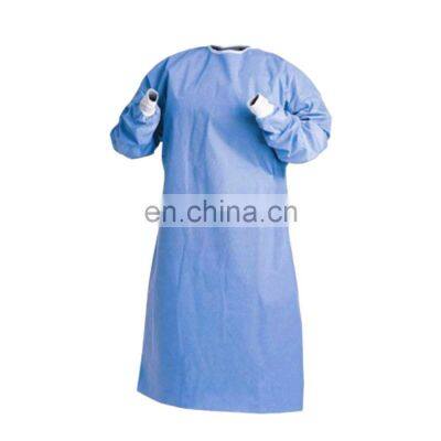 Aami Level 3 Sterile Disposable Isolation Gown Surgical Gown With Rib Cuff