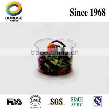 12OZ/360ML disposable PET salad bowl with lid,clear plastic fruit packaging box with lid,clear plastic deli container with lid