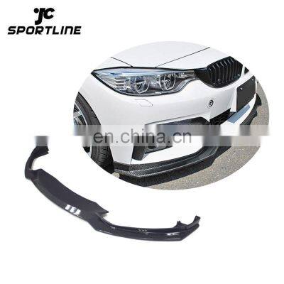 Real Carbon Fiber F32 Front Bumper Lip Spoiler for BMW 4-Series F32 F33 F36 435i M Sport Bumper