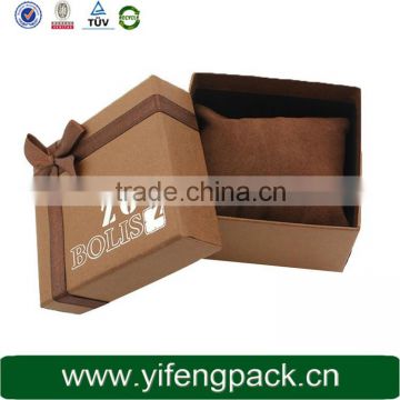 Yifeng 100% quanlity wholesale luxury square brown cardboard packaging paper custom jewellery watch gift box