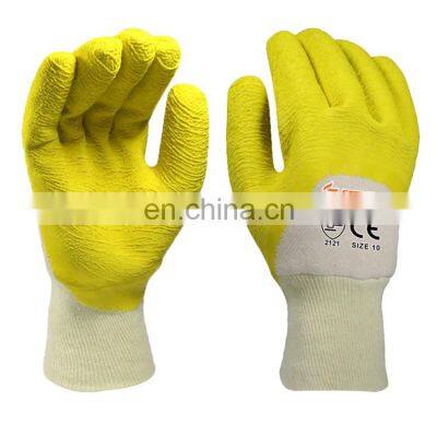 On Sale Orange Latex Foam Coated Work Gloves Wholesale