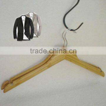 LING-25 natural luxury eco friendly bamboo hanger suits coats