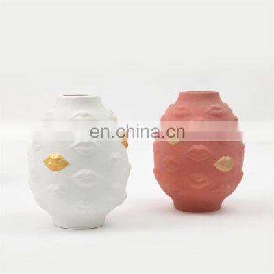 America Ceramic Home Decoration Jonathan Adler Design Lip Vase