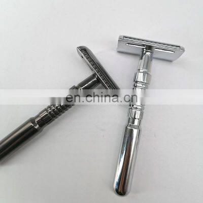 High Quality Wholesale Zinc Alloy Shaving Kit Mens Barber Double Edge Razor photo-5