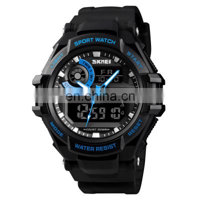 Top brand watches Skmei 1357 men watch fashion cheap analog digital watch stainless steel back water resistant 5ATM