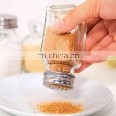 100 ml Square Glass Bottle Salt Pepper Shaker With Metal Lid