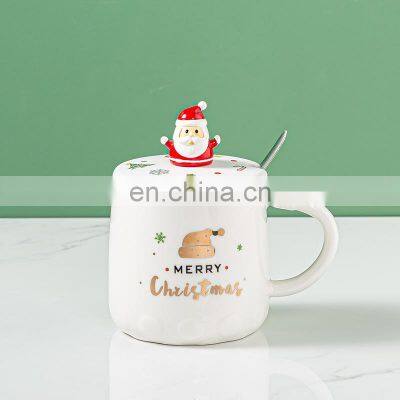 Affordable Creative Japanese Santa Luxury Christmas White Cup Ceramic Tea Cute Custom Coffee Mug photo-2