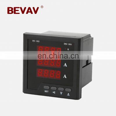 BEVAV   A+quality 96*96 Panel AC Digital ammeter, single-Phase and three-phase AC Electric Current Meter, amp meter