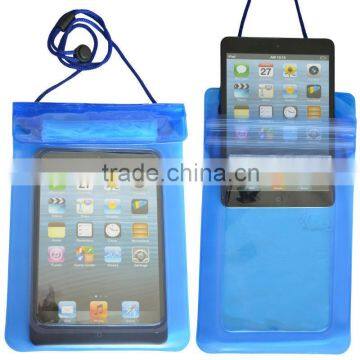 For mini ipad waterproof bag with lanyard