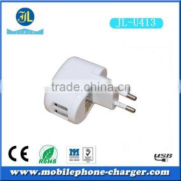 Dual Port USB 220v Wall Usb Charger Adapter EU Socket Mobile Phone Travel Charger Usb Travel Charger photo-5