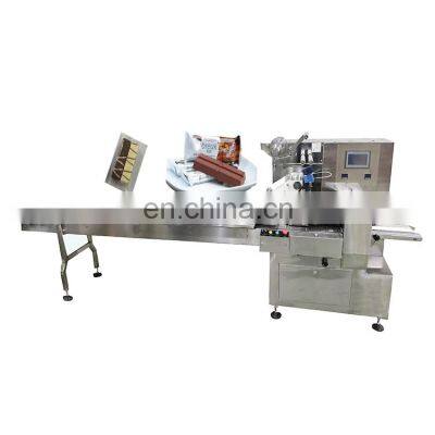 Automatic Pillow Type Wrapping Machine Bread Biscuit Candy Bar Chocolate Wrapping Machine