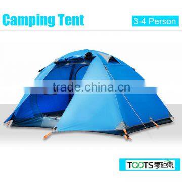 TOOTS High-Quality Outdoor Family Camping Tent ,Foldable Double Layers Camping Tent for 3 Person