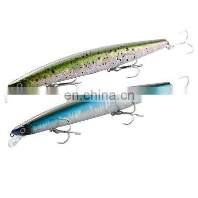 JOHNCOO Floating Minnow 160F Ultra-long Casting Seabass Fishing Lure STINGER 165mm 32g Sea Fishing Haed Baits
