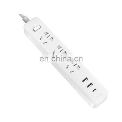 Xiaomi Power Strip 20W Fast Charging Version 2A1C Power Socket 3 Sockets Standard Plug Interface Extension Lead 1.8m