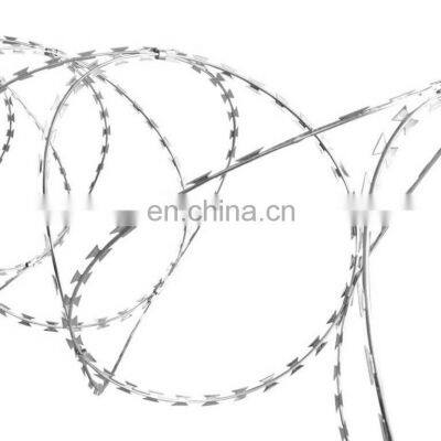 Hot Dip Galvanized Razor Blade Concertina Razor Barbed Wire Security Fencing photo-5
