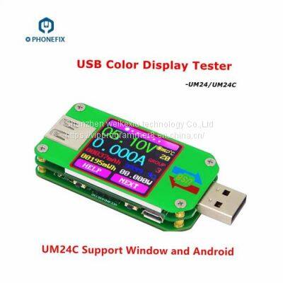 UM24 UM24C Color Screen Display USB Tester DC Voltmeter Ammeter