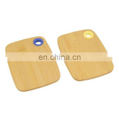 Small Organic Bamboo Wood Cutting Board Set Fruit Cutting With Hole photo-3