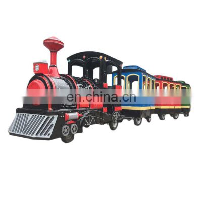 Battery powered ride on train Battery train no tracks Battery trackless train for shopping mall