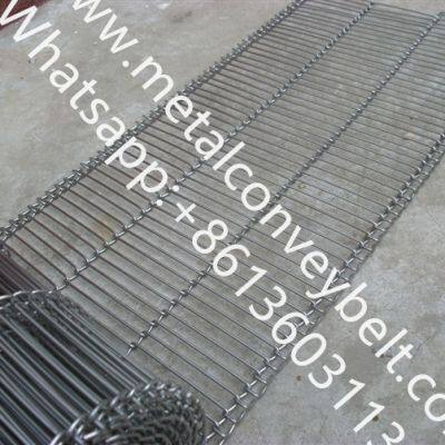 SS304 316 Chocolate Chain Link Stainless Steel Wire Mesh Flat Flex Ladder Conveyor Belt For Brea