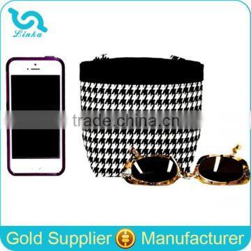 Black Houndstooth Small Car Sundries Organizer Car Organizer Seat Back Pocket