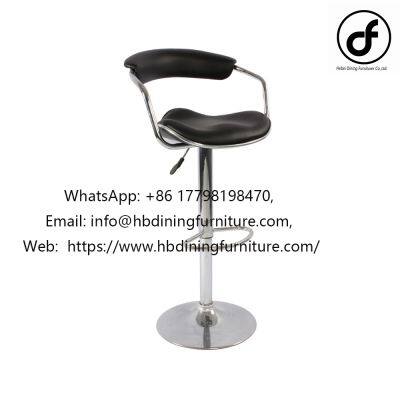 PU leather seat metal base lifting bar chair stool