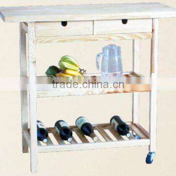 wooden kitchen cart