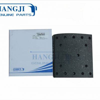 good quality bus parts auto brake lining for truck and bus 3552-00753 ZK6120 bus rear brake lining