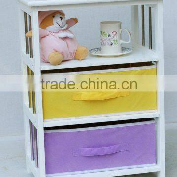 MDF Storage Cabinet with Non Woven Fabric Bins